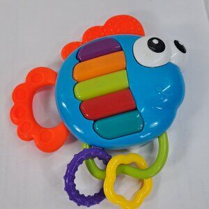 Playtex babyking Musical piano fish Toddler baby Toy Music Sounds blue‎ lights